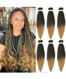 Pre-stretched Braiding Hair Easy Braid 6 Packs/Lot Professional Synthetic Fiber Crochet EZ Braids Yaki Texture Braiding Hair Extensions (30 inch 1B/27) 30 Inch (Pack of 6) T1B/27 - Buy Online on GoSupps.com