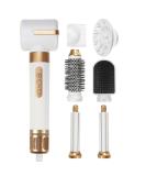 VOCOSTE 7-in-1 Hair Dryer Brush - 1400W Hot Air Brush with Adjustable Heat & Speed Fast Heating Ideal for All Hair Types - White Gold Tone - Buy Online on GoSupps.com