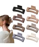 Matte Hair Claw Clips for Women - Strong Hold Medium Rectangle Claw Clip Set for Thick and Thin Hair - Non-slip Styling Accessories - 8 Count - Buy Online on GoSupps.com