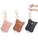 LDIWEE Hand Sanitizer Holder 3 Pack - Portable Squeeze Bottles 2oz with Leather Case Keychain - Buy Online on GoSupps.com