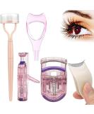 5 in 1 Eyelash Applicator Tool Set - Portable Eyelash Curler & Tools for Women/Girls - Pink | International Shipping - Buy Online on GoSupps.com