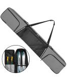 Ski Bag for Air Travel - Holds Snowboard or Pair of Skis with Zippered Pockets for Goggles, Gloves - Grey - Buy Online on GoSupps.com