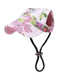 Shop Pawaboo Dog Baseball Cap - Adjustable Sun Protection Hat with Ear Holes for Pets | Floral Violet XL - Buy Online on GoSupps.com