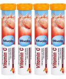 Mivolis Vitamin C Effervescent Tablets - 4 Packs x 20 pcs | Dietary Supplements from Germany - Buy Online on GoSupps.com