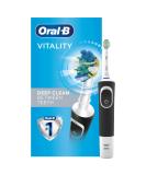 Oral-B Vitality FlossAction Electric Toothbrush + 1 Replacement Brush Head - Black - Buy Online on GoSupps.com