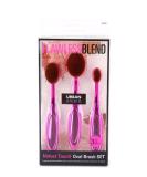 Cala Velvet Touch Oval Hot Pink Facial Brush Set | Luxurious Makeup Application | International Shipping Available - Buy Online on GoSupps.com