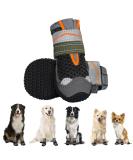 Eyin dog shoes Paw protection 2 pieces breathable dog shoes with non-slip sole and reflective Velcro fastener for small medium and large dogs outdoor sports black size 5 size 5: width 5.8 cm a-black breath-active (2 pieces) - Buy Online on GoSupps.com