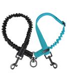 Buy NASJAC Double Dog Leash - No Tangle 360 Rotatable Adjustable Bungee Reflective Leash for Small Medium & Large Dogs - 2-Color Black & Aquamarine - Buy Online on GoSupps.com
