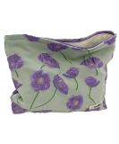 Large Capacity Cosmetic Pouch with Zipper - Purple Flower Makeup Bag for Women and Men | Portable Travel Toiletry Organizer and Pencil Case - Buy Online on GoSupps.com