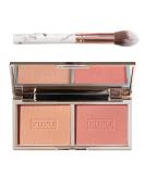 Matte and Shimmer Blush Palette with Mirror and Brush - Long-Wearing Natural-Looking Cheek Tint - 01 (1g) - Buy Online on GoSupps.com