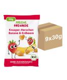 FRECHE FREUNDE Organic Puffed Corn with Banana & Strawberry | Vegan Gluten-Free 30g (Pack of 9) - Shop Internationally - Buy Online on GoSupps.com