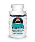 Source Naturals Vitamin D-3 2000 IU - 200 Softgels for Immune Support - Buy Online on GoSupps.com
