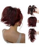 CJL Hair Claw Clip Short Ponytail Extension | Messy Bun Hairpiece Black to Wine 8 inch - Buy Online on GoSupps.com