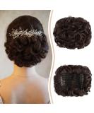 Sofeiyan Messy Bun Hair Piece - Wavy Curly Hair Extension for Women | Darkest Brown to Black - Buy Online on GoSupps.com