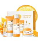 5Pcs Skincare Gift Set for Teenage Girls | Vitamin C Face Kit with Cleanser Toner Serum & Eye Cream | Hydrating Travel Skincare for Women & Men - Buy Online on GoSupps.com