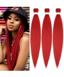 YDDM 32 Inch Pre Stretched Braiding Hair Extensions - 3 Packs Jumbo Red Braids | Kunsthaar Art Hair for Braid Extensions - Buy Online on GoSupps.com