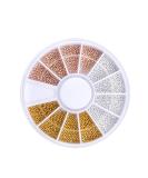 3D Mixed Nail Art Steel Studs Mini Metal Caviar Beads - Gold, Silver, Rose Gold - DIY Manicure Decorations - Buy Online on GoSupps.com