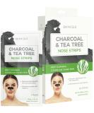 Tea Tree & Charcoal Nose Strips - Unclog Pores Remove Blackheads Cruelty-Free Korean Skin Care - 18 Strips for All Skin Types - Buy Online on GoSupps.com