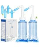 URAQT Neti Pot 2 PCS Nasal Rinse Kit - 300ml Sinus Rinse Bottle for Adult and Kid - BPA Free - Buy Online on GoSupps.com