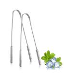 Stainless Steel Tongue Scraper for Adults - 2 Pack Easy to Use Tongue Cleaner | Reduces Bad Breath & Enhances Oral Hygiene - Buy Online on GoSupps.com