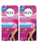 Veet Leg and Body Hair Remover Cold Wax Strips - 80 Strips (2 Packs) - Buy Online on GoSupps.com