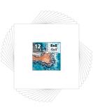 Mat Board Center 8x8 White Mats for 4x4 Pictures - Pack of 12, Acid-Free 4-Ply Thickness with White Core Bevel Cut - Ideal for Pictures and Photos Framing - Buy Online on GoSupps.com