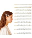 10 Pcs Pearl Hair Clips - Decorative Hairpins for Styling - Fashion Hair Accessories for Girls, Women - Ideal for Party, Birthday, Bridal - Hair Grips - Buy Online on GoSupps.com