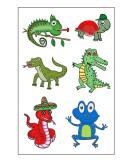 Premium Reptile Temporary Tattoos - Crocodile, Turtle, Frog, Chameleon, Komodo Dragon, Snake | Party Favors - Buy Online on GoSupps.com
