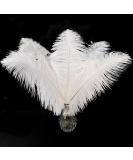 Piokio 20 pcs White Ostrich Feathers Plumes 10-12 inch(25-30 cm) Bulk for DIY Christmas Decorations  Wedding Party Centerpieces  Gatsby Decorations White 20 pcs - Buy Online on GoSupps.com