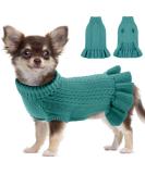 Soft Warm Dog Sweater - Winter Puppy Clothing & Christmas Pet Outfits | Peacock Green XXL - Buy Online on GoSupps.com