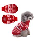 Christmas Sweater for Small Dogs - S-Rot Red Knitted Dog Sweater - Buy Online on GoSupps.com