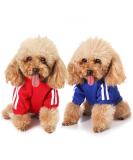 Shop Cute Dog Sweaters for Small Dogs - Cozy Cotton Hoodies in Dark Blue & Red XS - Buy Online on GoSupps.com