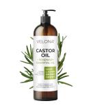 Velona Castor Oil with Rosemary - 8 oz | Natural Hair Growth Oil for Hair Scalp Eyelashes & Eyebrows | 100% Pure - Buy Online on GoSupps.com