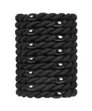 Cozeasy 12-Piece No-Damage Elastic Hair Ties for Thick & Curly Hair - Metal-Free Ponytail Holders (Black) - Buy Online on GoSupps.com