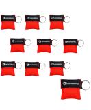 Beating Mask Key Rings | CPR Face Shield & First Aid Ventilation Masks for Adults & Kids | Emergency Cloth Pocket Mask for AED Training (Red 10 Pack) - Buy Online on GoSupps.com