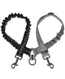 Buy NASJAC Double Dog Linen Coupler | Adjustable Reflective & Shock-Damping Shared Leash for 2 Dogs - Black & Gray - Buy Online on GoSupps.com
