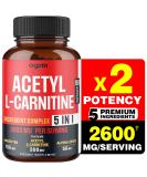 Acetyl L-Carnitine Supplement 2600mg - Brain & Memory Support - 90 Vegan Capsules - Buy Online on GoSupps.com