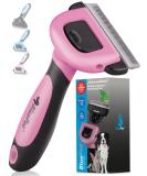 Bluepet Unterwollgl ck Brush for Short-Hair Dogs & Cats | Reduce Loose Hair Remove Undercoat & Care for Top Coat - Ideal for Shedding | Pink - Buy Online on GoSupps.com