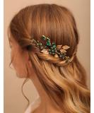 Dazzling Emerald Green Crystal Hair Vine Comb - Wedding Hair Accessory for Women by Deniferymakeup - Buy Online on GoSupps.com