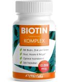 Biotin high doses 10 000 mcg - hair growth skin & nails - biotin + zinc + selenium - 365 tablets - biotin complex 100% vegan - laboratory test with certificate - storage pack for 1 year biotin - 365 tablets - Buy Online on GoSupps.com
