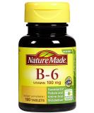 Nature Made Vitamin B6 100mg Tabs - 100 Count Pack - Essential B Vitamin Supplement - Buy Online on GoSupps.com