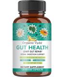 Organic Veda Gut Health Supplement - Leaky Gut Repair Capsules with Papaya Digestive Enzymes Prebiotics L-Glutamine Turmeric - Support Bowel Movement & Cleanse Colon - 120 Count - Buy Online on GoSupps.com