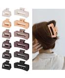 12 Pcs Rectangle Hair Clips Set for Women and Girls - Includes 6 Large Claw Clips for Thick Hair and 6 Small Claw Clips for Thin Hair - Buy Online on GoSupps.com