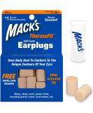 Mack's ThermaFit Soft Foam Earplugs 10 Pairs + Keychain Case | Comfortable Ear Plugs for Sleeping Travel & Events - International Shipping Available - Buy Online on GoSupps.com