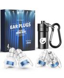 High Fidelity Concert Ear Plugs - Noise Cancelling Silicone Ear Plugs (20 dB) for Concerts Musicians Motorcycles Raves | 2 Pairs Blue - Superior Hearing Protection - Buy Online on GoSupps.com