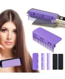 Flat Iron Comb Attachment Clip On - Portable Hair Straightener Brush & Professional Styling Tool (Purple) | Shop Internationally - Buy Online on GoSupps.com