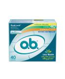 o.b. Original Non-Applicator Tampons - Regular, Super, & Super Plus Absorbancies - 40 Count - Buy Online on GoSupps.com