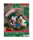 Bucilla Santa & Snowman 18-Inch Felt Stocking Kit - DIY Christmas Applique - Buy Online on GoSupps.com