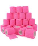 24 Rolls Pink Elastic Self Adhesive Bandage Wrap - 2 x 5 Yards - Ideal for Ankle Sprains, Swelling, and Sports Injuries - Breathable and Flexible Fabric - Non Woven Cohesive Bandage for Dogs, Pets, and Veterinary Use - Hot Pink - Buy Online on GoSupps.com