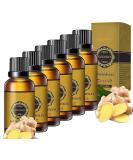 6Bottle Natural Ginger Oil - Herbal Essential Oil for Belly Drainage & Relaxing Massage - International Shipping Available - Buy Online on GoSupps.com